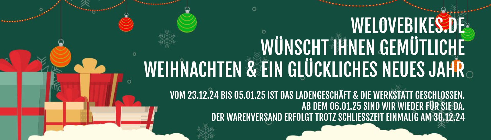 FROHE WEIHNACHTEN & GUTEN RUTSCH